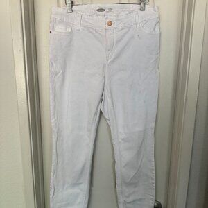 EUC, Old Navy Rockstar Women's Super Skinny High-Rise Bright White Jeans Size 16